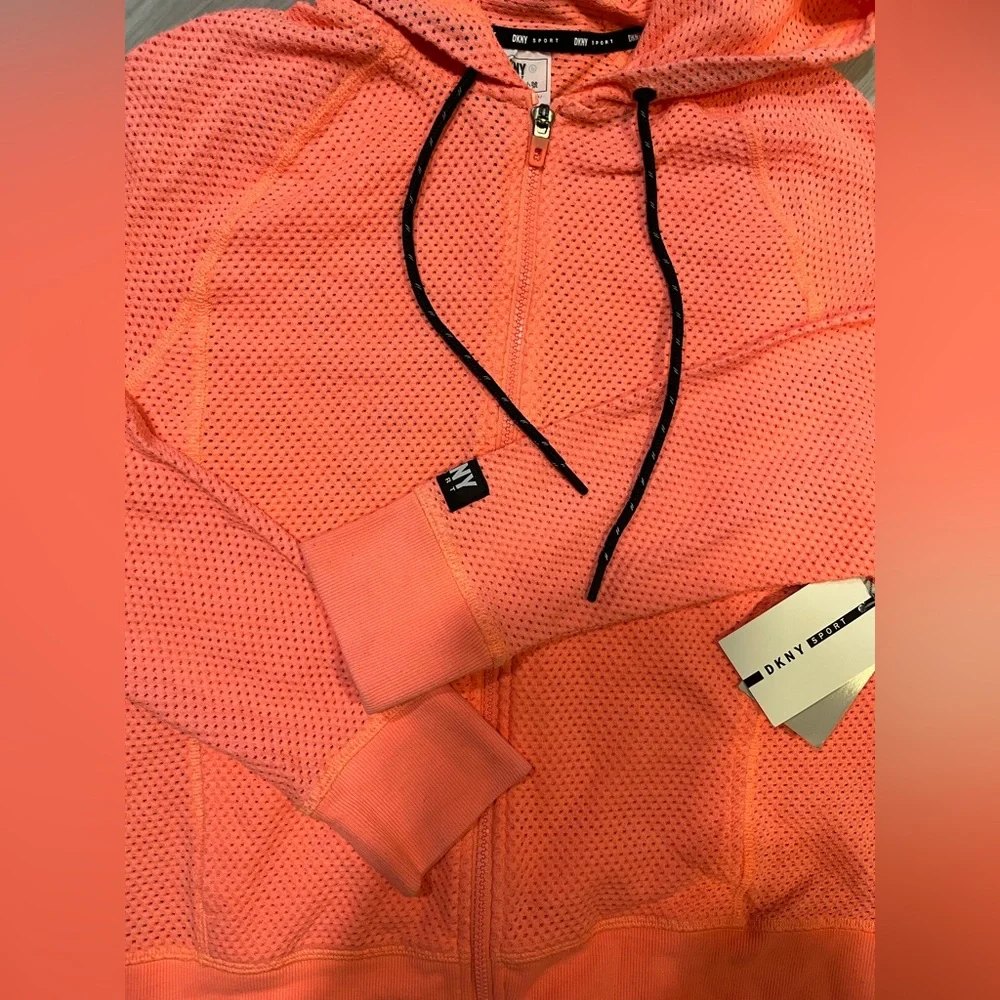 DKNY Coral Mesh‎ Zip-Up Hoodie - Picture 7 of 12